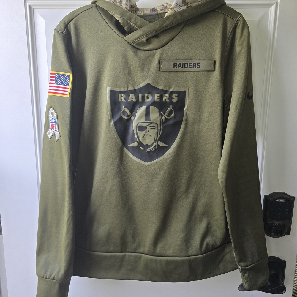 Olive Green Nike & Raiders Hoodie